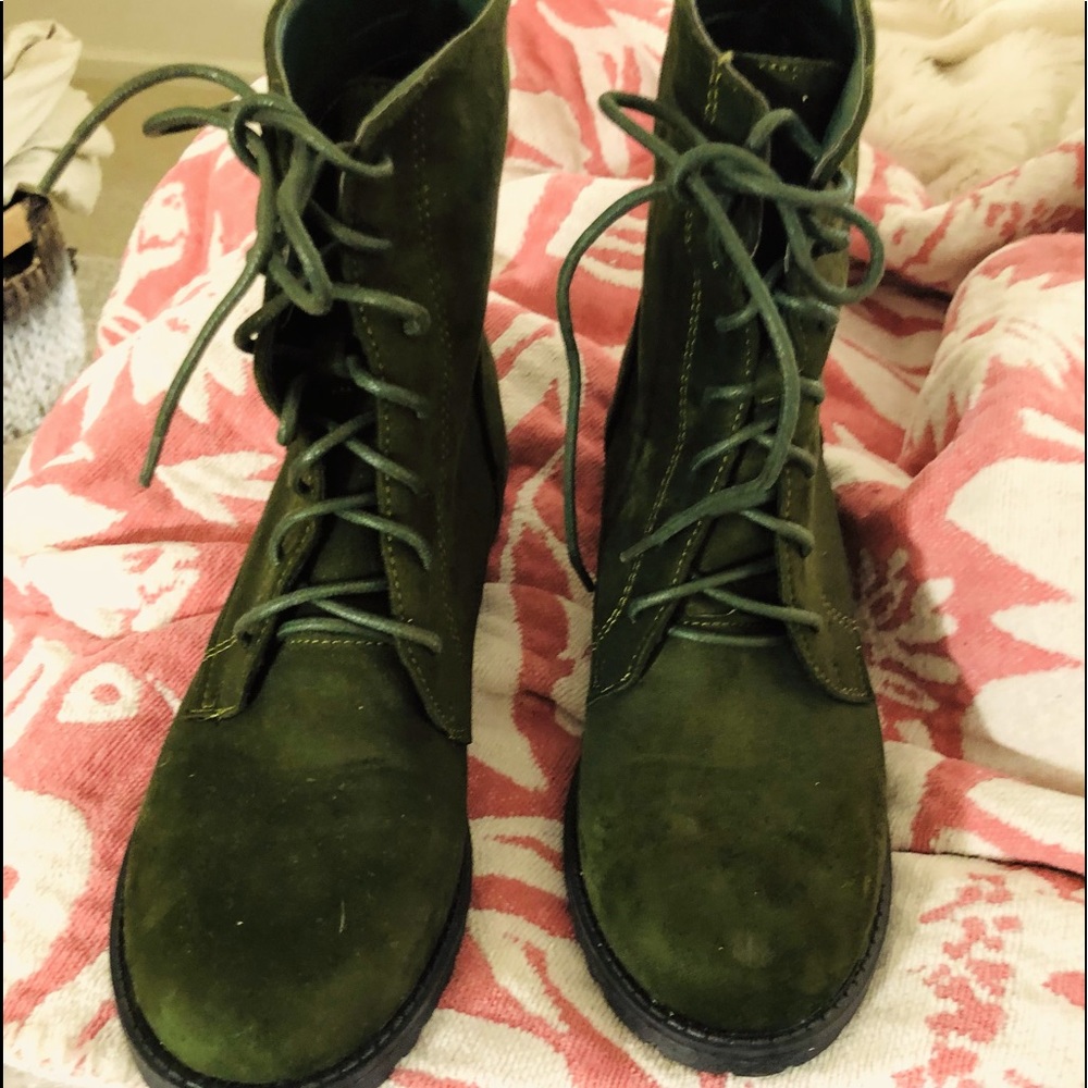 Army Green lace up boots
